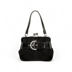 Coach Y2k Black Handbag with Silver